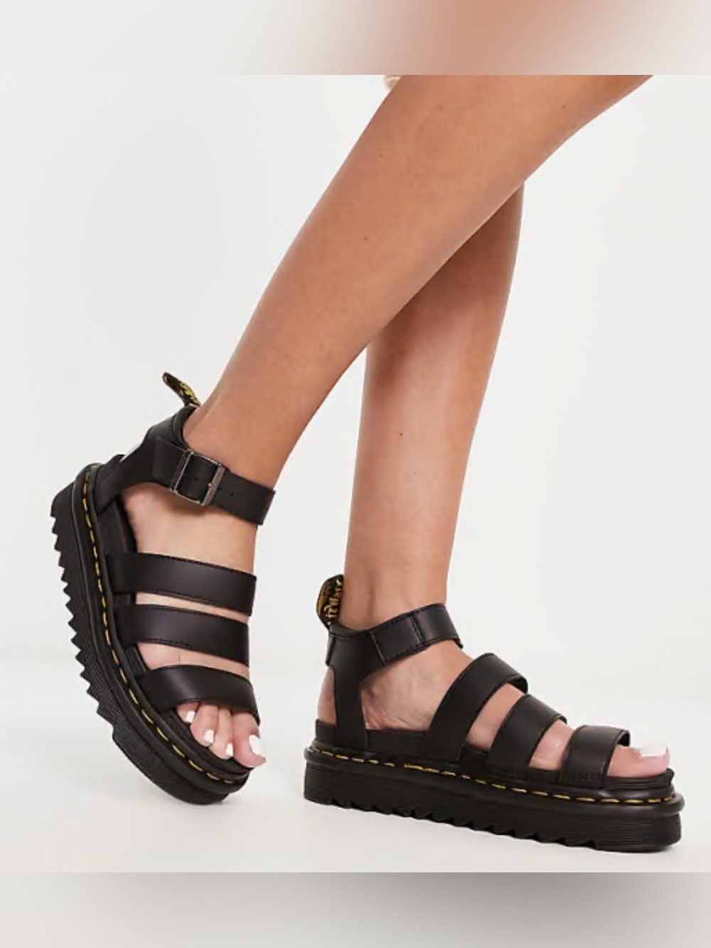 Dr. Martens Black Platform Gladiator Sandals. Size 7 but they fit 8.5